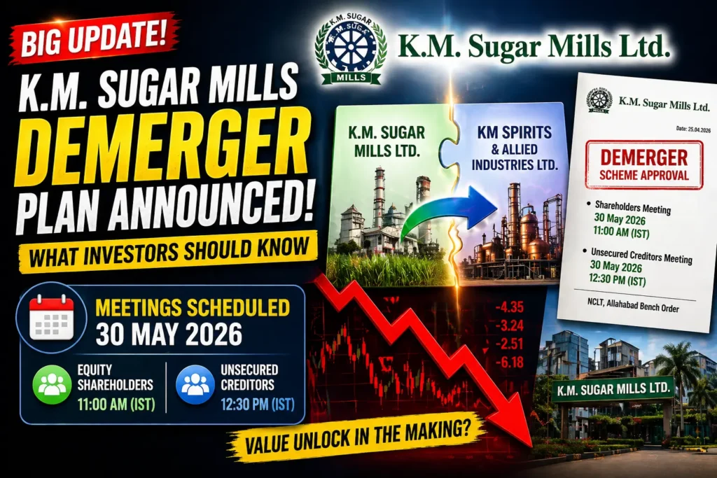 K.M. Sugar Mills Demerger Update
