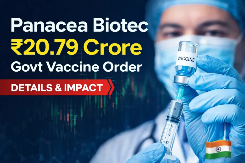 Panacea Biotec ₹20.79 crore government vaccine order CMSS India Td vaccine supply news